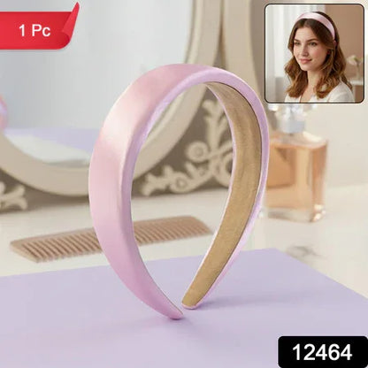 Elegant Padded Satin Finish Hairband (1 Pc) - Zidbik
