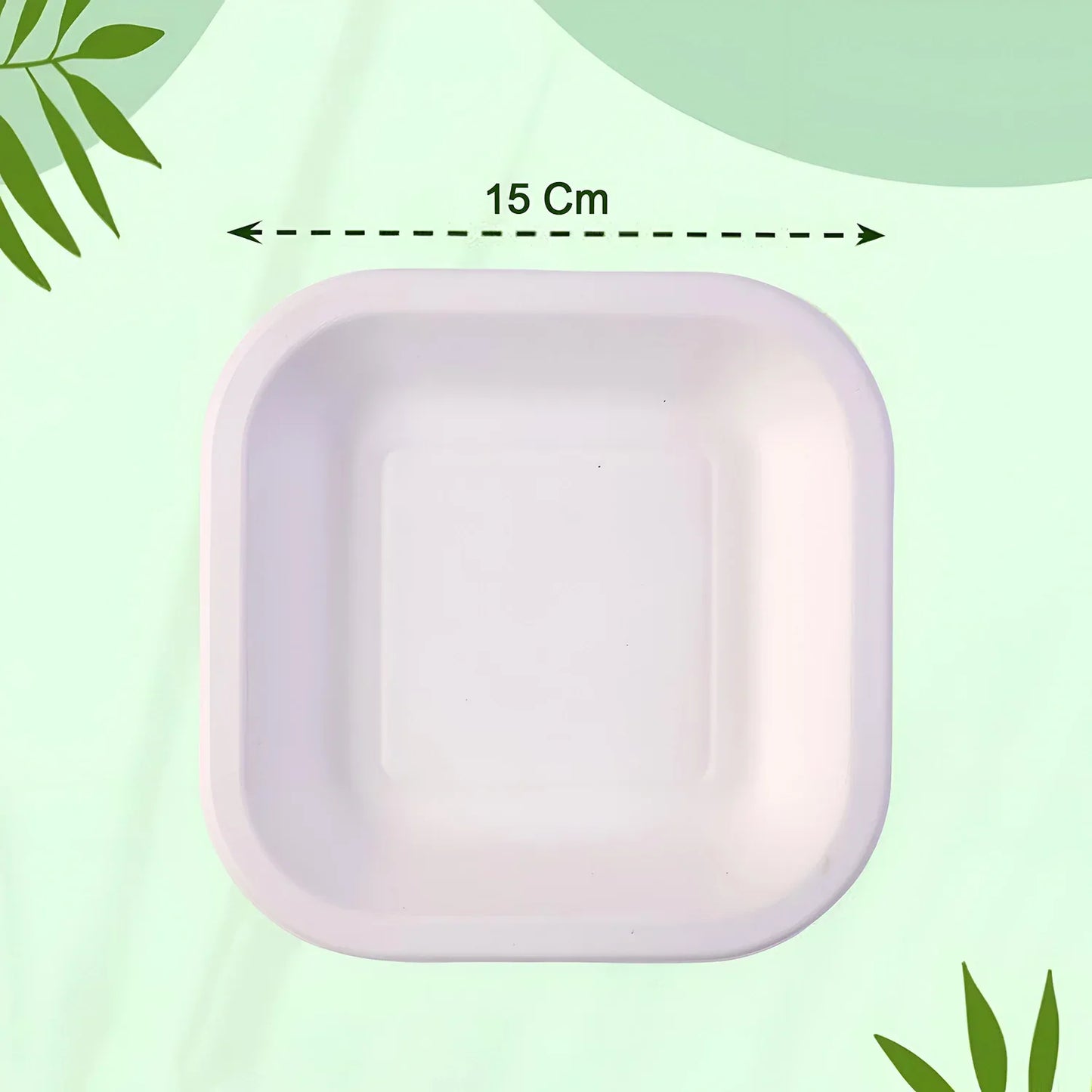 Disposable Square Food Serving Tray Set (10 Pc) - Zidbik