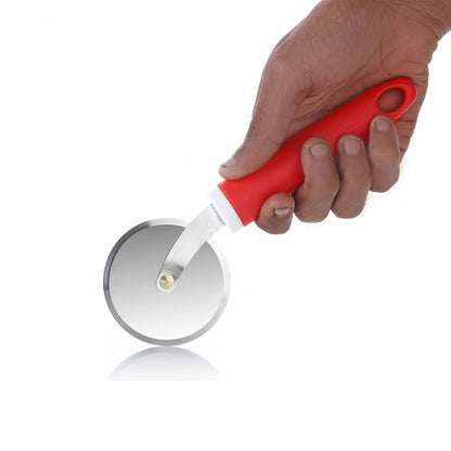 8707 Ganesh Ganesh Pizza Pastry Cutter Wheel Pizza Cutter (Stainless Steel) - Zidbik