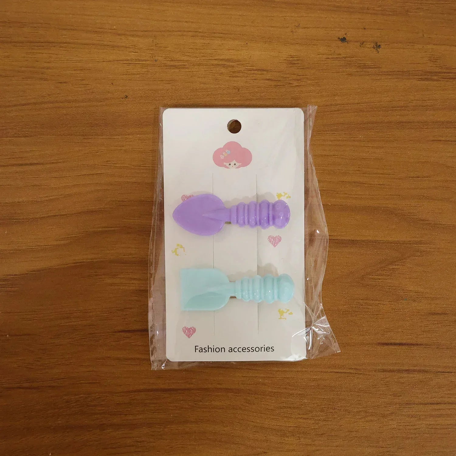 Cute Mini Spade Leaf Shape Hair Clip Set (2 Pc) - Zidbik
