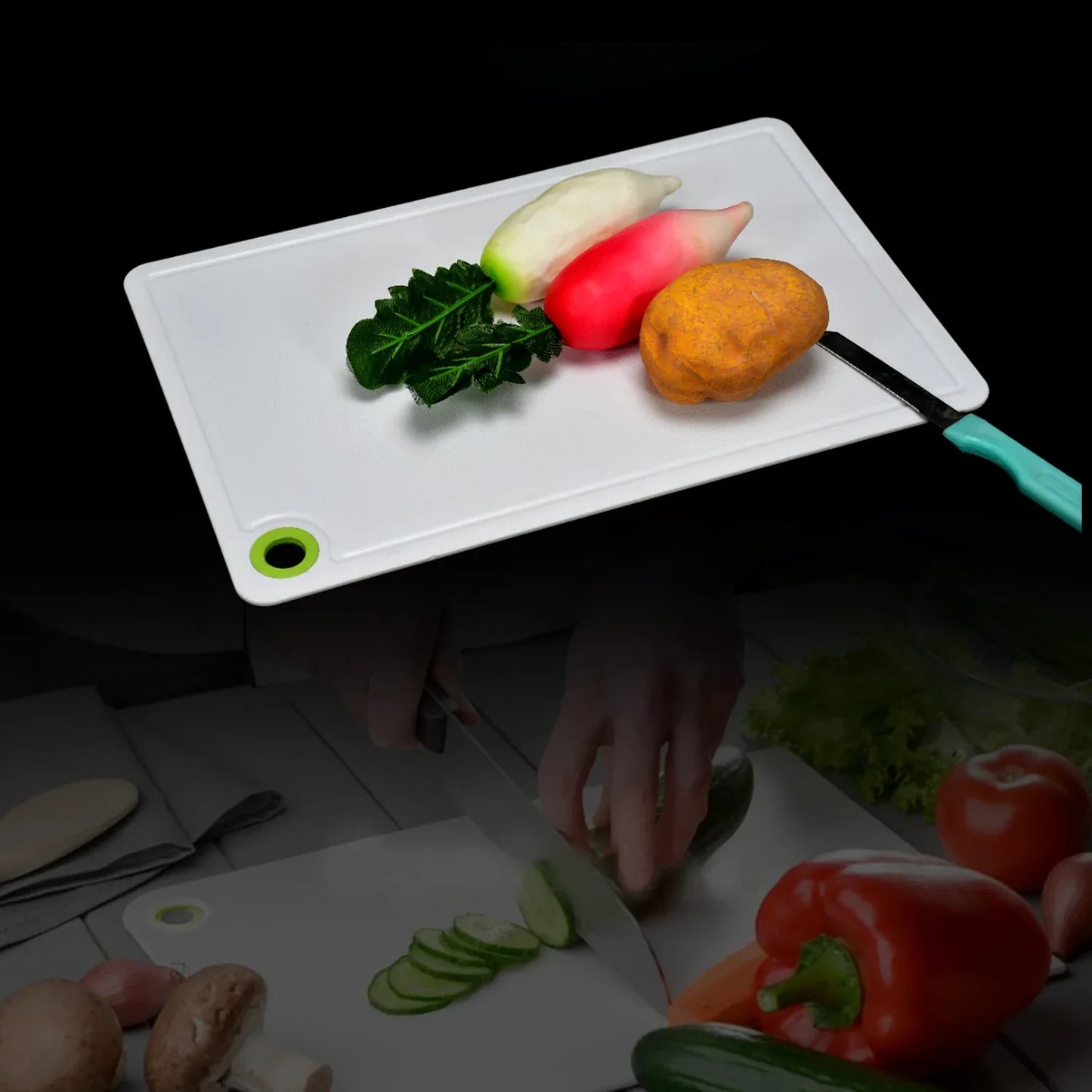 2316 Fruit Vegetable Chopping Board Plastic Cutting Board For Kitchen - Zidbik