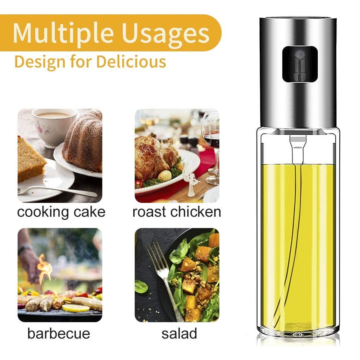 7126 Oil Sprayer Dispenser Oil Versatile Glass Spray Bottle For Cooking  Multi Use Bottle - Zidbik