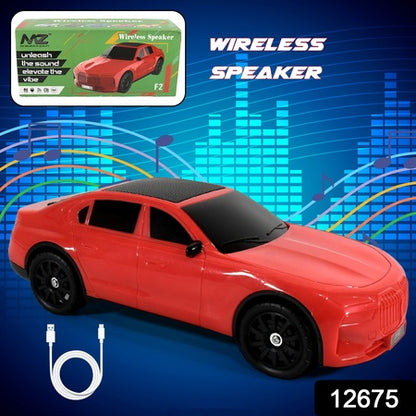 12675 Wireless Bluetooth Speaker Portable Car Shape Music Speaker Support Bluetooth Tf Card Usb Fm Radio Function Unique Shape Car Speaker - Zidbik