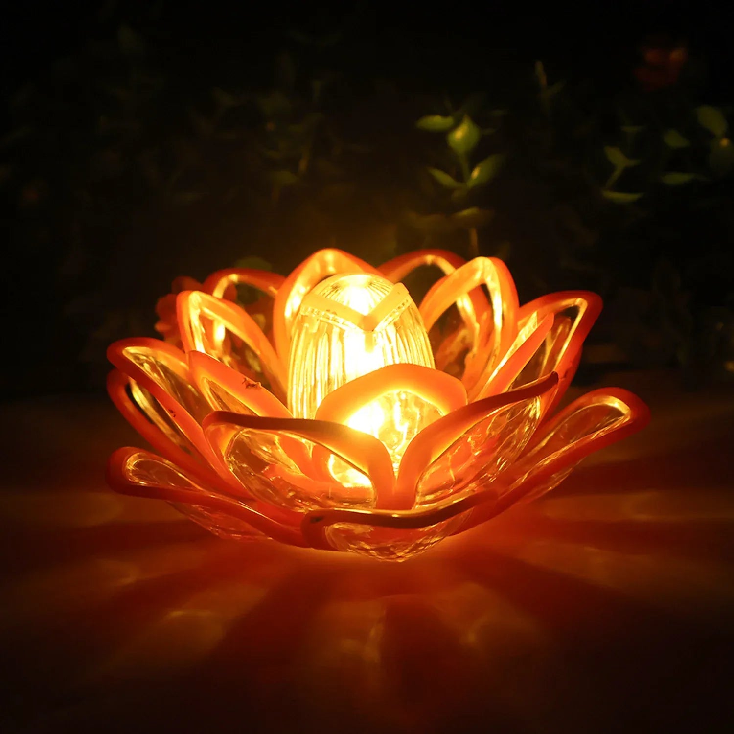 Set Of 6 Lotus Shaped Led Flameless Decorative Candles - Zidbik