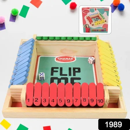 Shut The Box Dice Game Classic Flip Me Multiplayer Game (1 Set) - Zidbik