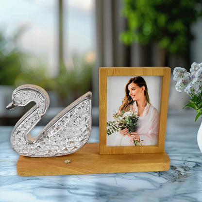 Duck Shape Cystal Led Lamp Photo Frame Night Lamp Wedding Gift Love Couple - Zidbik