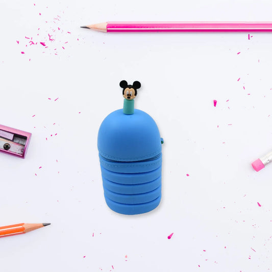 4544 Pencil Case Is Made Of Silicone Telescopic Pen Holder With Zipper Closure And Large Capacity Office Home School School-pink Boys For Girls Secondary School Clear Pencil Case - Zidbik