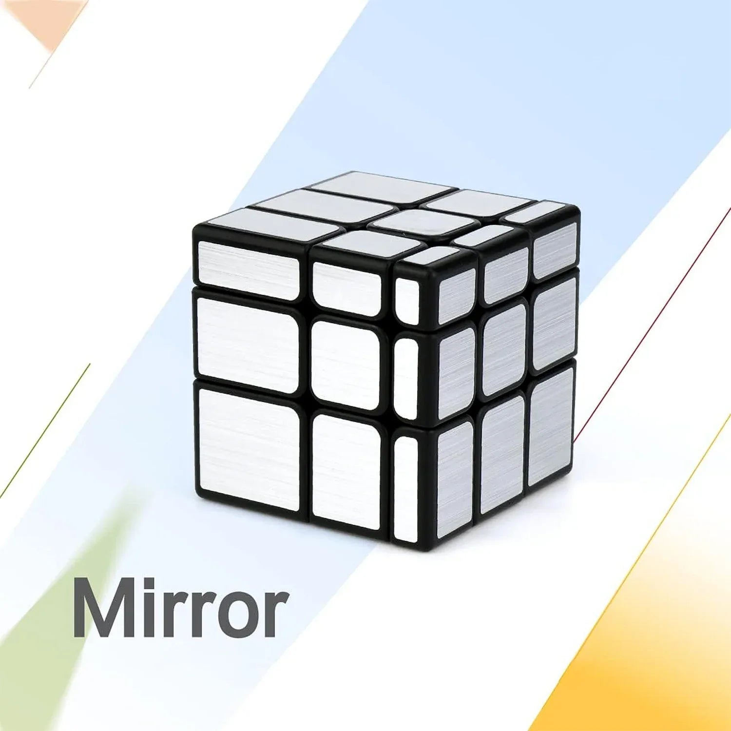 Mirror Cube 3x3 Puzzle Cube With Reflective Silver Surfaces - Zidbik