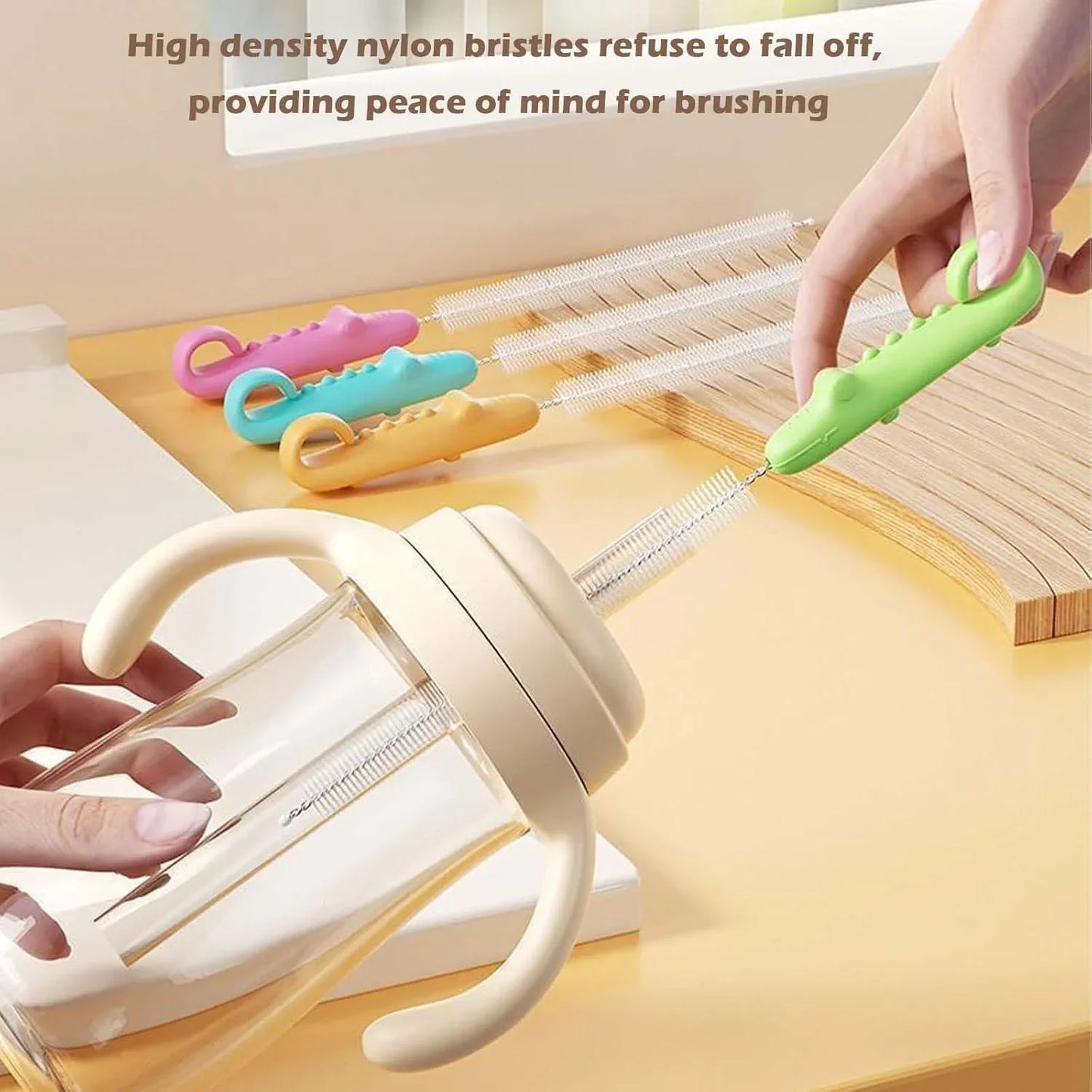 Bottle Spout Cleaning Brush With Ergonomic Handle (1 Pc 22 Cm Long) - Zidbik