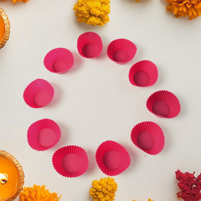 Silicone Cup Cake Mould (10 Pcs Set) - Zidbik