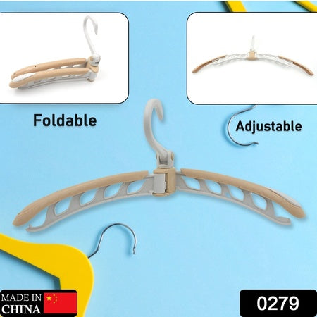 0279 Portable Folding 360 Degree Rotating Clothes Hangers Travel Foldable  Adjustable Accessories Foldable Clothes Hangers Drying Rack For Travel (1 Pc) - Zidbik