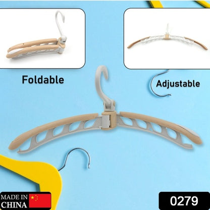 0279 Portable Folding 360 Degree Rotating Clothes Hangers Travel Foldable  Adjustable Accessories Foldable Clothes Hangers Drying Rack For Travel (1 Pc) - Zidbik