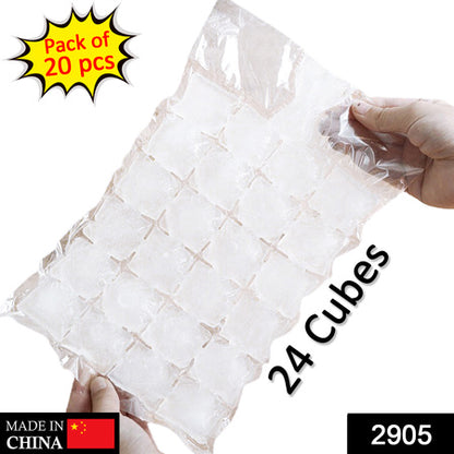 2905 Disposable Ice Cube Bags Stackable Easy Release Ice Cube Mold Trays Self-seal Freezing Makercold Ice Pack Cooler Bag For Cocktail Food Wine - Zidbik