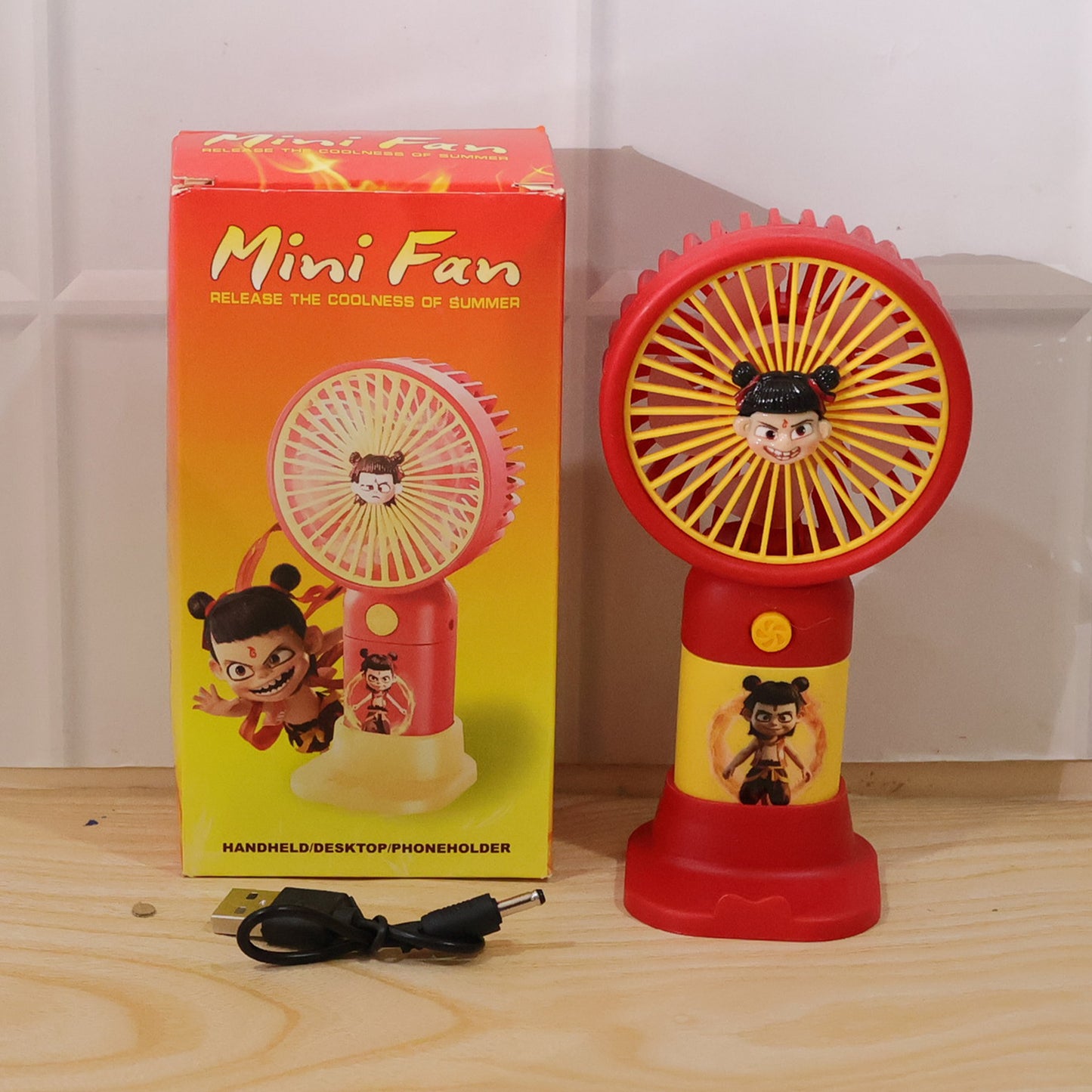 Cute Cartoon Character Portable Mini Fan (1 Pc)
