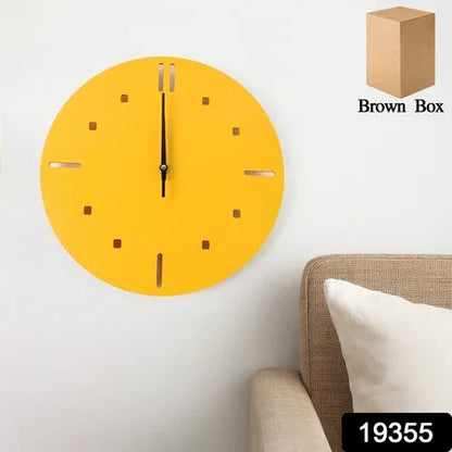 Modern Round Wall Clock Stylish And Silent Non-ticking Decorative Timepiece (1 Pc) - Zidbik