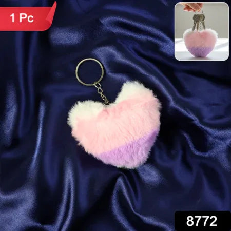 Soft Plush Cute Heart Keychain - 1 Pc - Zidbik