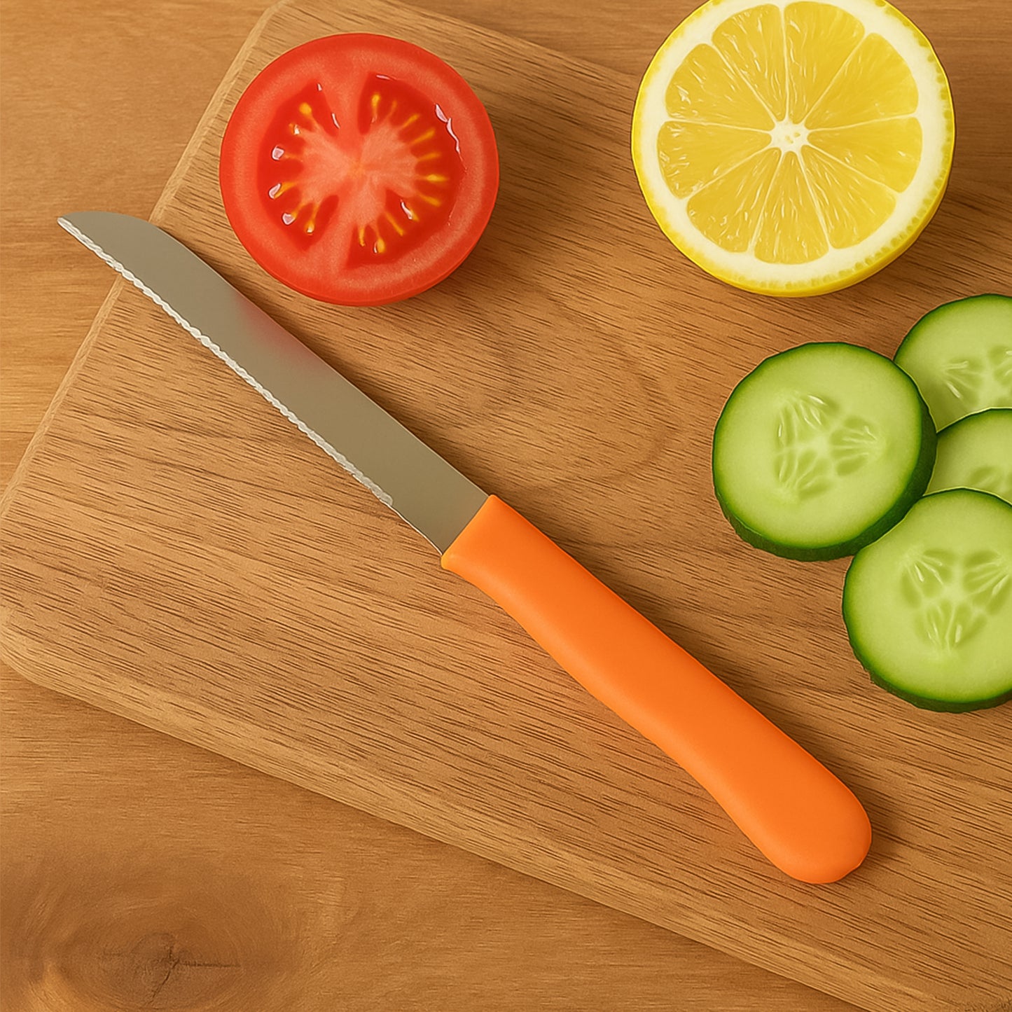 Premium Quality Stainless Steel Handle Plain Knife (1 Pc) - Zidbik