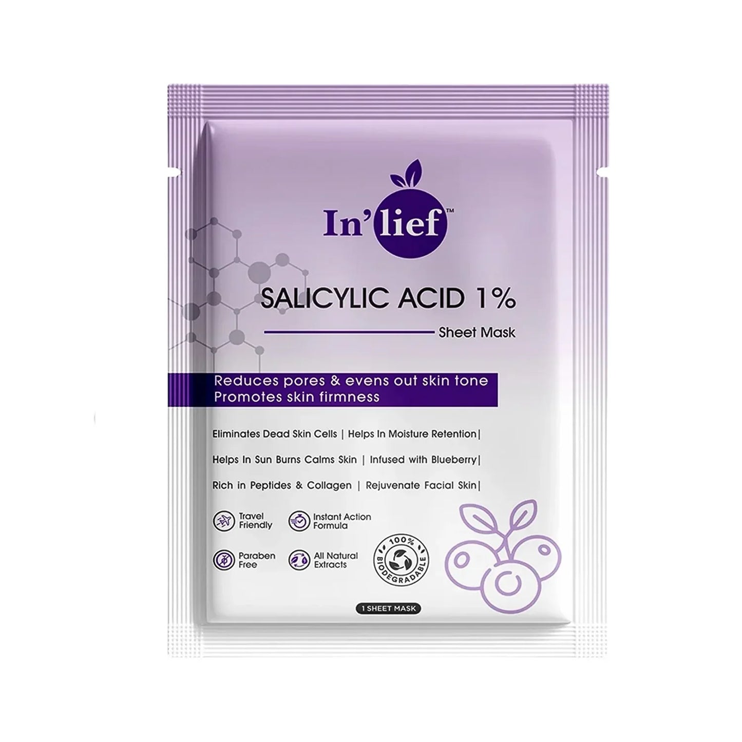 Inlief Salicylic Acid 1 Clarifying Pore-refining Facial Sheet Mask (1 Pc) - Zidbik