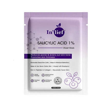 Inlief Salicylic Acid 1 Clarifying Pore-refining Facial Sheet Mask (1 Pc) - Zidbik