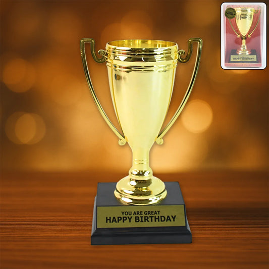 Golden Birthday Trophy You Are Great Happy Birthday Plastic Award With Base - Zidbik