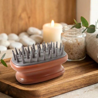 Manual Scalp Massage Shampoo Brush (1 Pc) - Zidbik