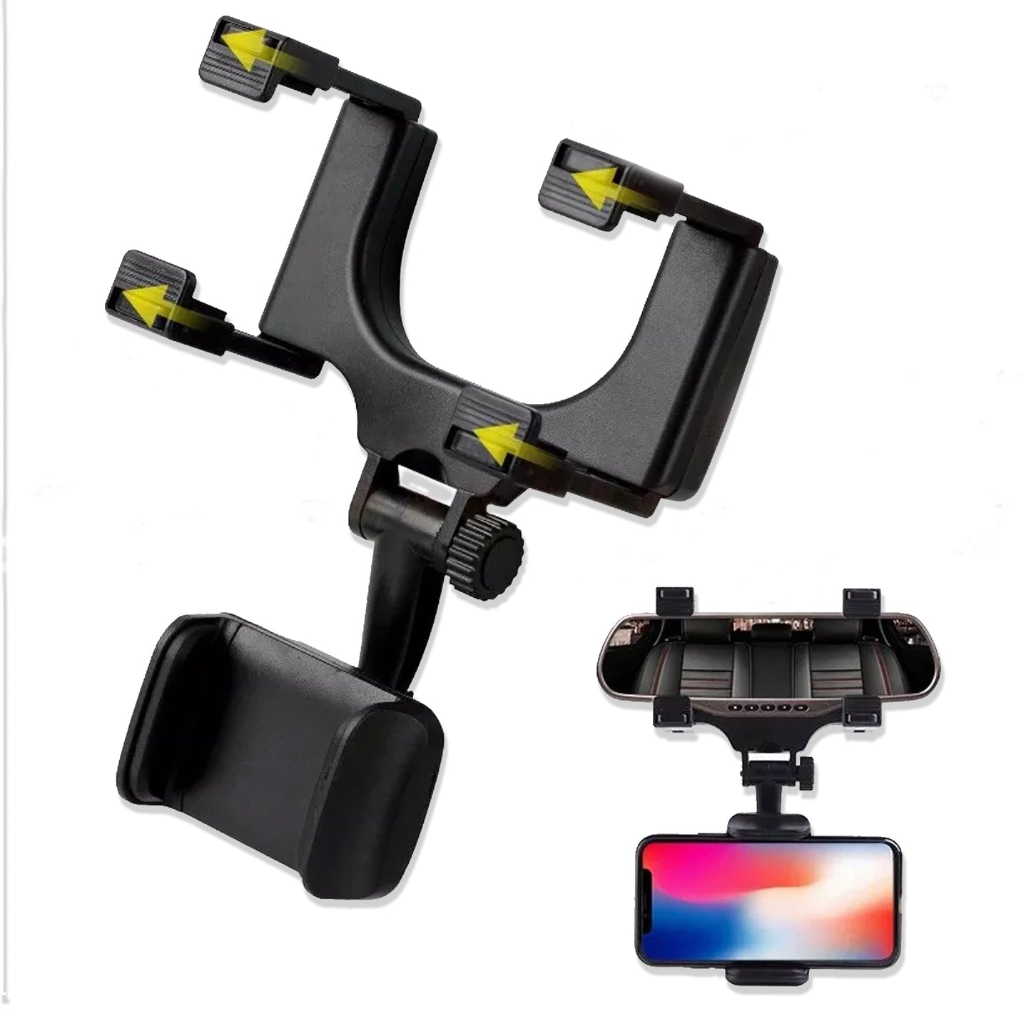 6279 Rear View Mobile Holder Universal Vehicle Rear View Mirror Mobile Phone Mount Stand - Zidbik