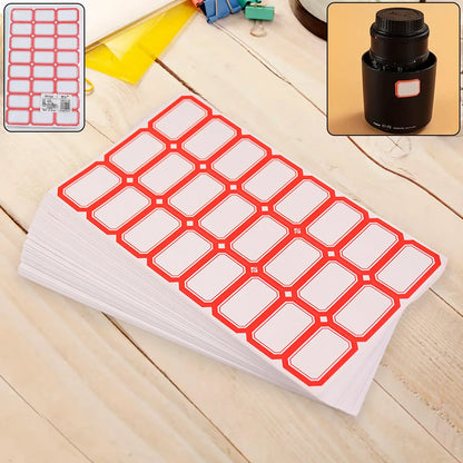 Multipurpose Writable Blank Label Sticker Sheets (50 Sheet) - Zidbik