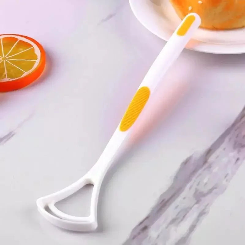 1235 New Hot Away Hand Scraper Fashion Tongue Cleaner Brush With Silica Handle - Zidbik