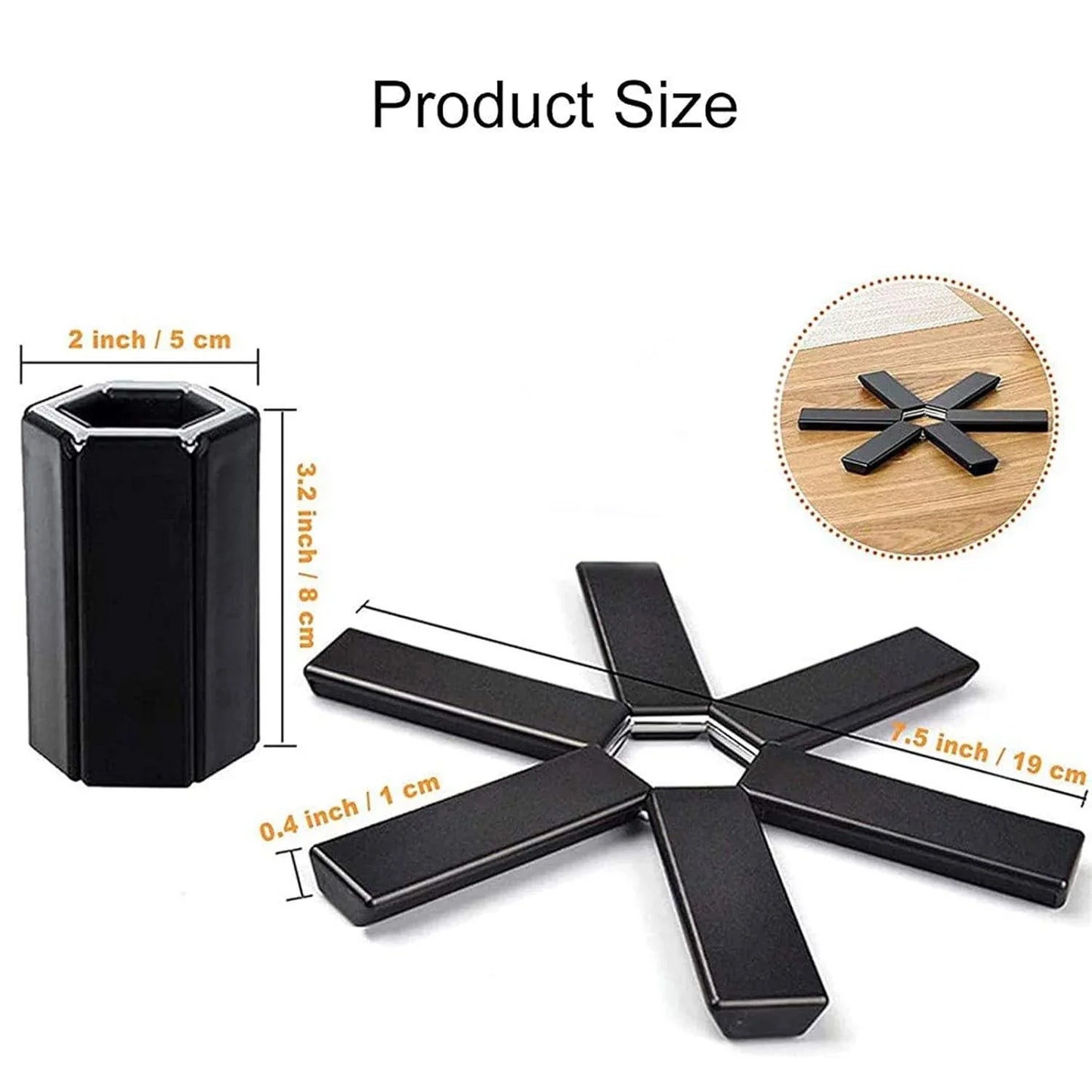 Folding Insulated Pad For Hot Pots - Foldable Trivet Mats (1 Pc) - Zidbik