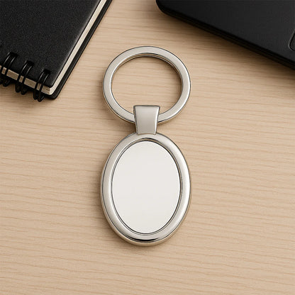 Elegant Oval Shape Metal Keychain For Personal Use - Zidbik