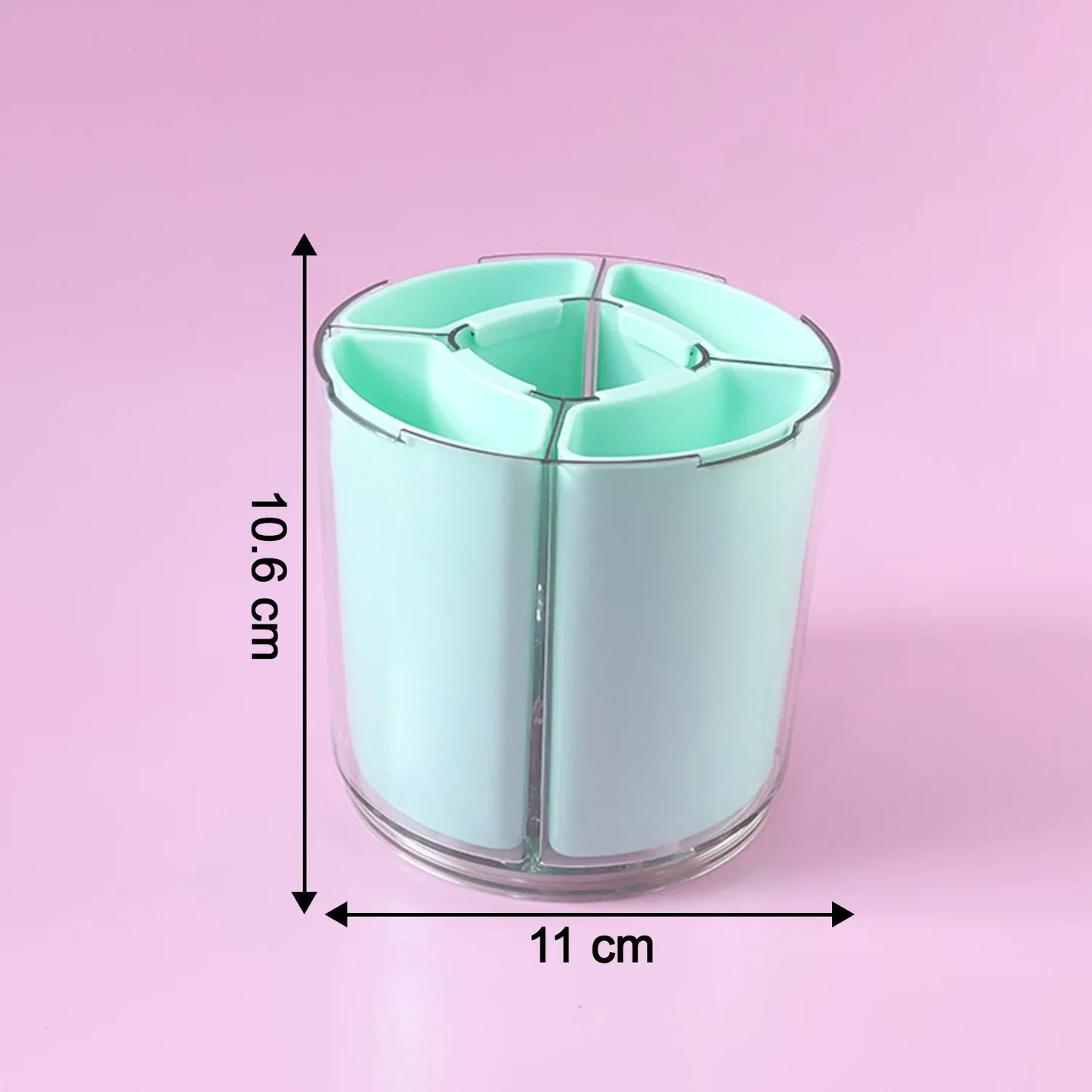 Multipurpose 5 Compartment Rotating Pen Holder (1 Pc) - Zidbik