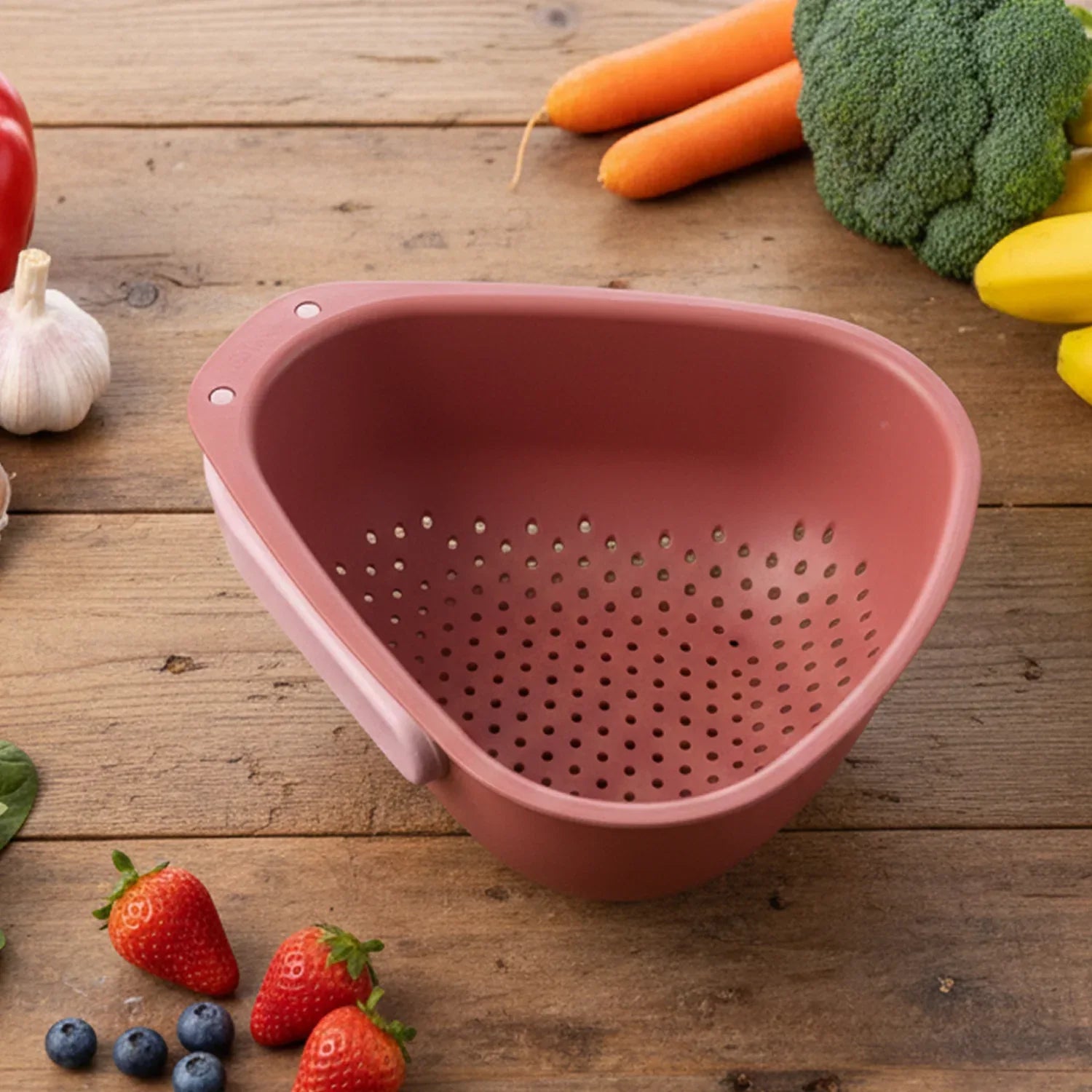 Supermom Kitchen Colander With Foldable Handle And Drain Base - Zidbik