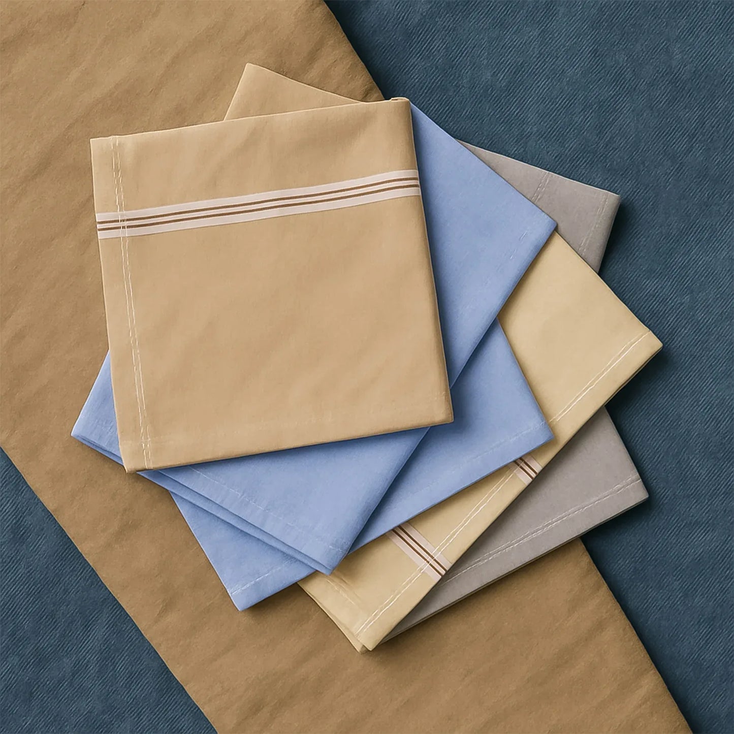 Premium Quality Soft Cotton Mens Handkerchief (40x40 Cm 1 Pc) - Zidbik