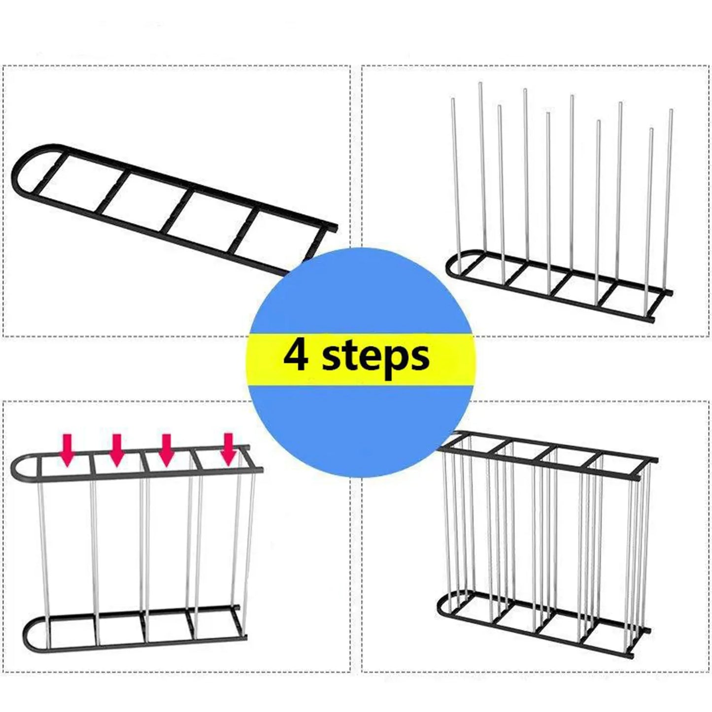 9106 4 Shelves Shoe Rack - Zidbik