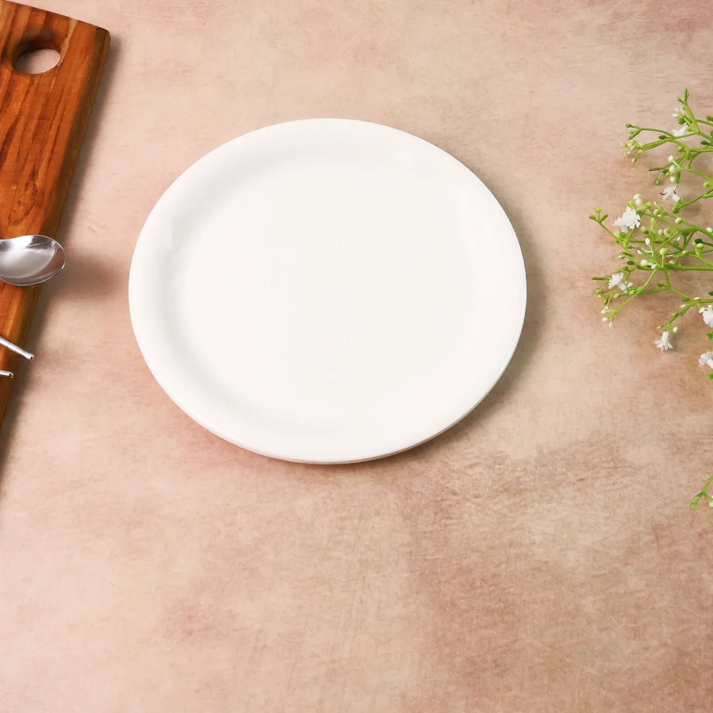 Plastic Round Dinner Serving Plate 19 Cm (1 Pc) - Zidbik