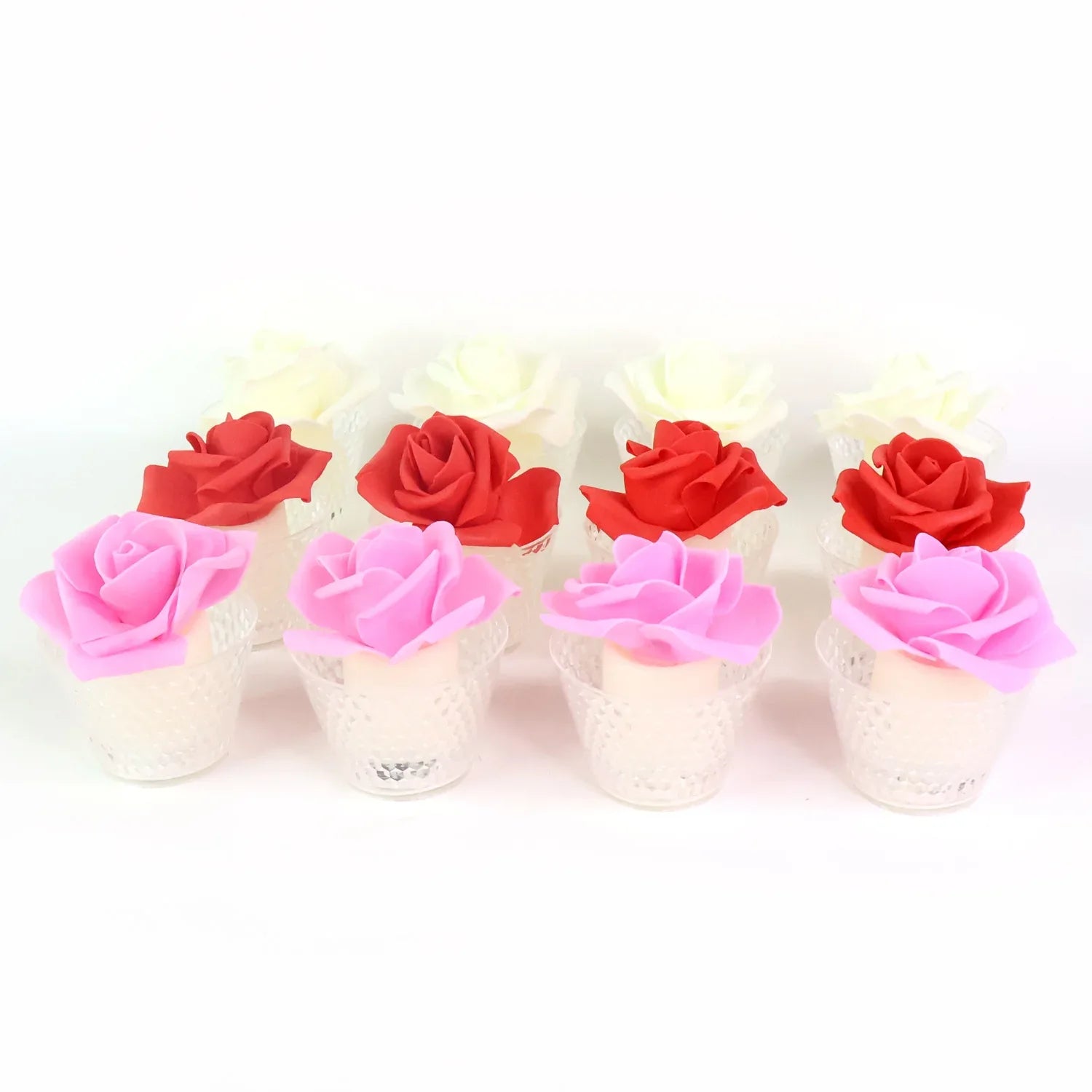 Rose Shaped Decorative Flameless Led Candles (12 Pc) - Zidbik