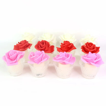 Rose Shaped Decorative Flameless Led Candles (12 Pc) - Zidbik