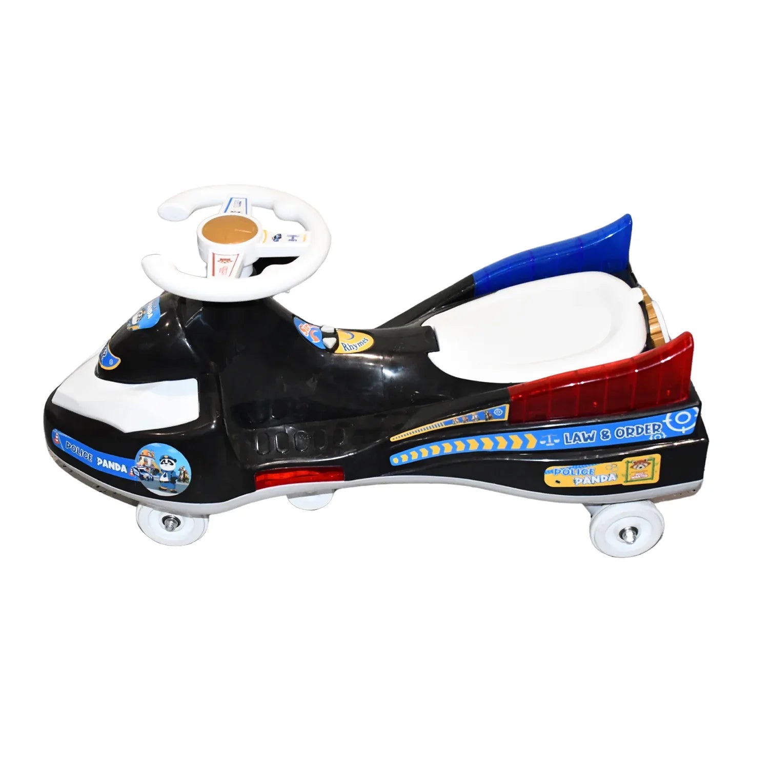 Twisted Police Ride-on Toy Car For Kids With Musical With Lights - Zidbik