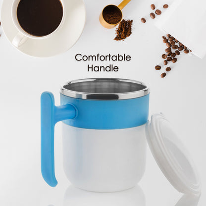5767 Stainless Steel Lid Cover Hot Coffeetea Mug Hot Insulated Double Wall Stainless Steel Coffee And Milk Cup With Lid - Coffee Cup (1 Pc ) - Zidbik