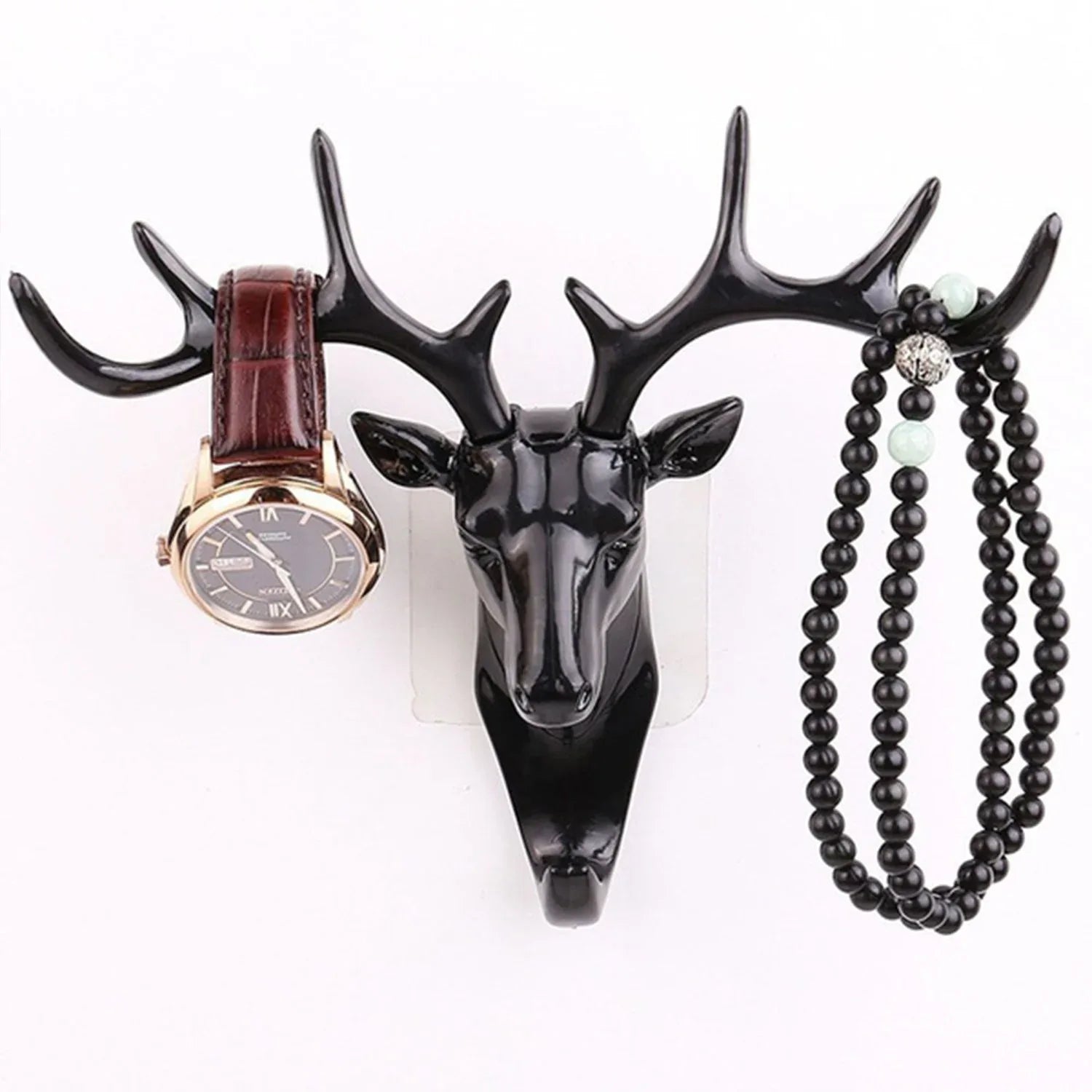 1743 Deer Head Self Adhesive Wall Door Hook Hanger - Zidbik
