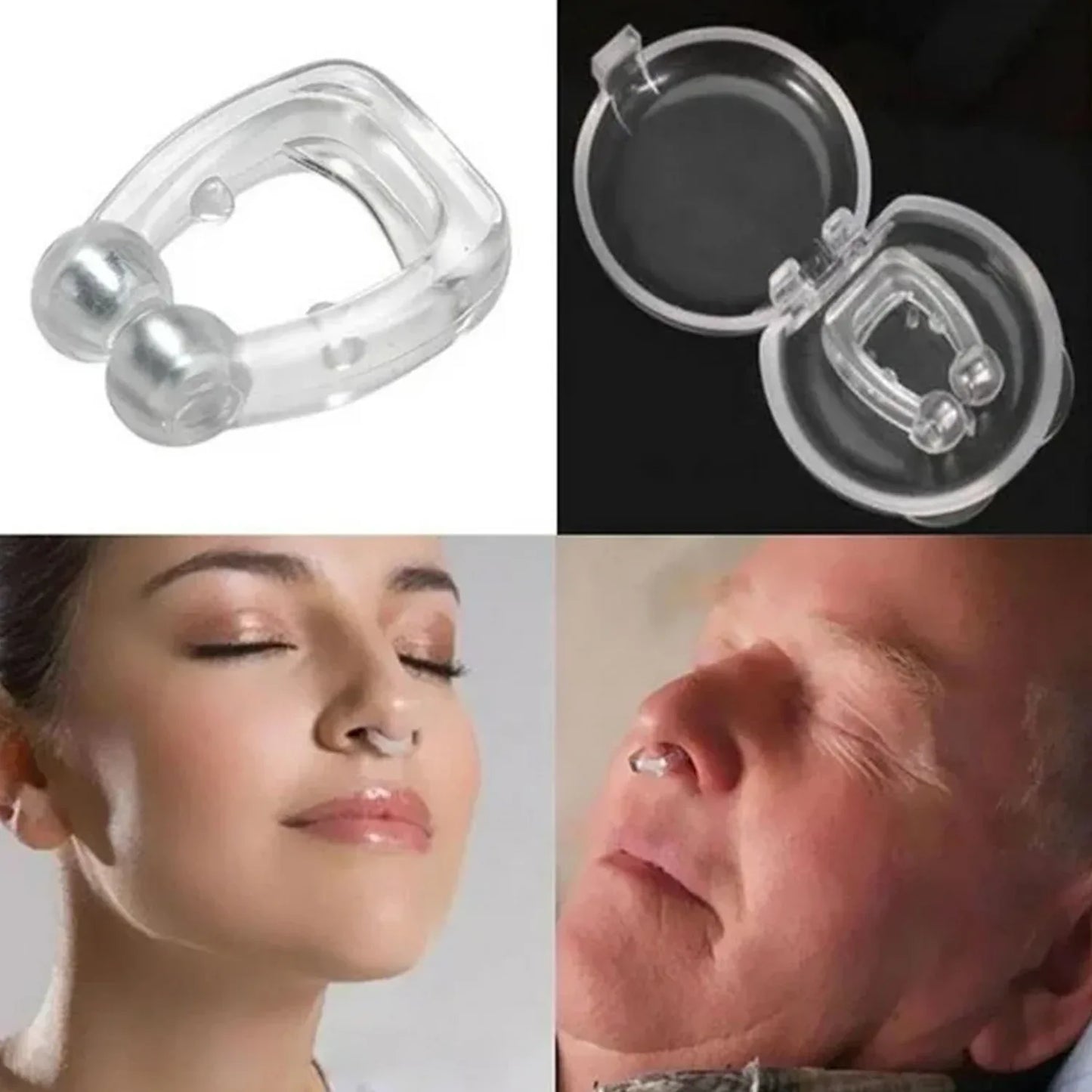 0349 Anti Snore Device For Men And Woman Silicone Magnetic Nose Clip For Heavy Snoring Sleeper Snore Stopper Anti Snoring Device (1 Pc) - Zidbik