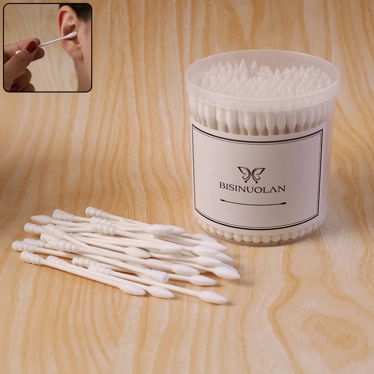Cotton Ear Buds Set (200 Pc) - Zidbik