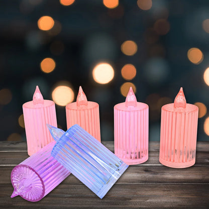 Decorative Flameless Electronic Led Candle Light Set (6 Pc) - Zidbik