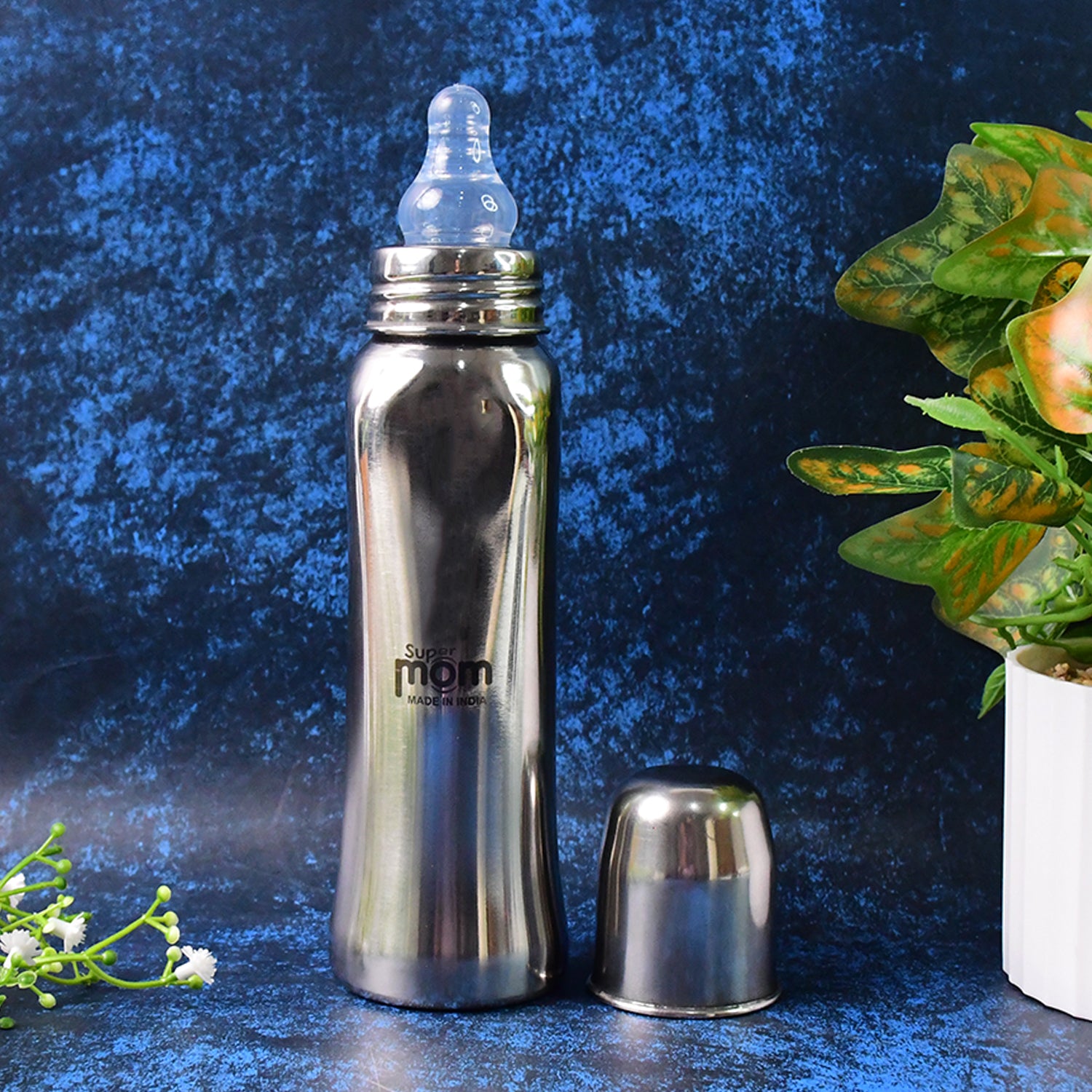 Supermom Lion Stainless Steel Feeding Bottle  250ml - Zidbik