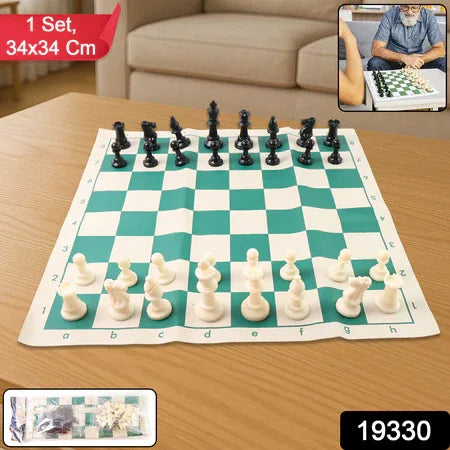 Small Premium Portable Chess Set Plastic Chess Pieces (1 Set) - Zidbik
