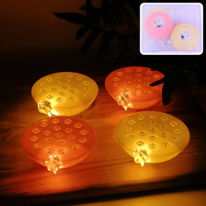 Set Of 4 Lotus Canopy Led Decorative Lamps - Zidbik
