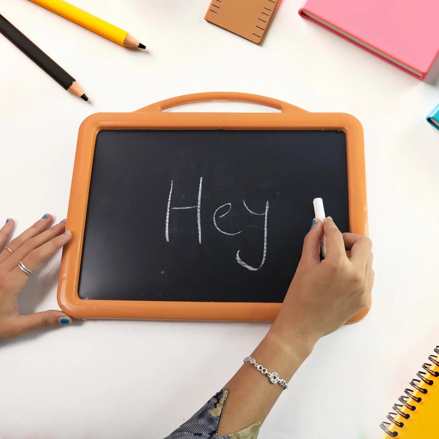 2-in-1 Double-sided Write And Wipe Educational Drawing Board For Kids (1 Set) - Zidbik