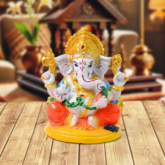 Lord Ganesha Idol Ganpati Statue Ganpatii Bappa Showpiece For Gifts (1 Pc) - Zidbik