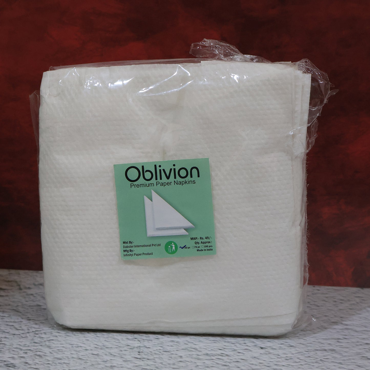 Soft  Absorbent Disposable Tissue Paper  Napkins Set (50 Pc) - Zidbik