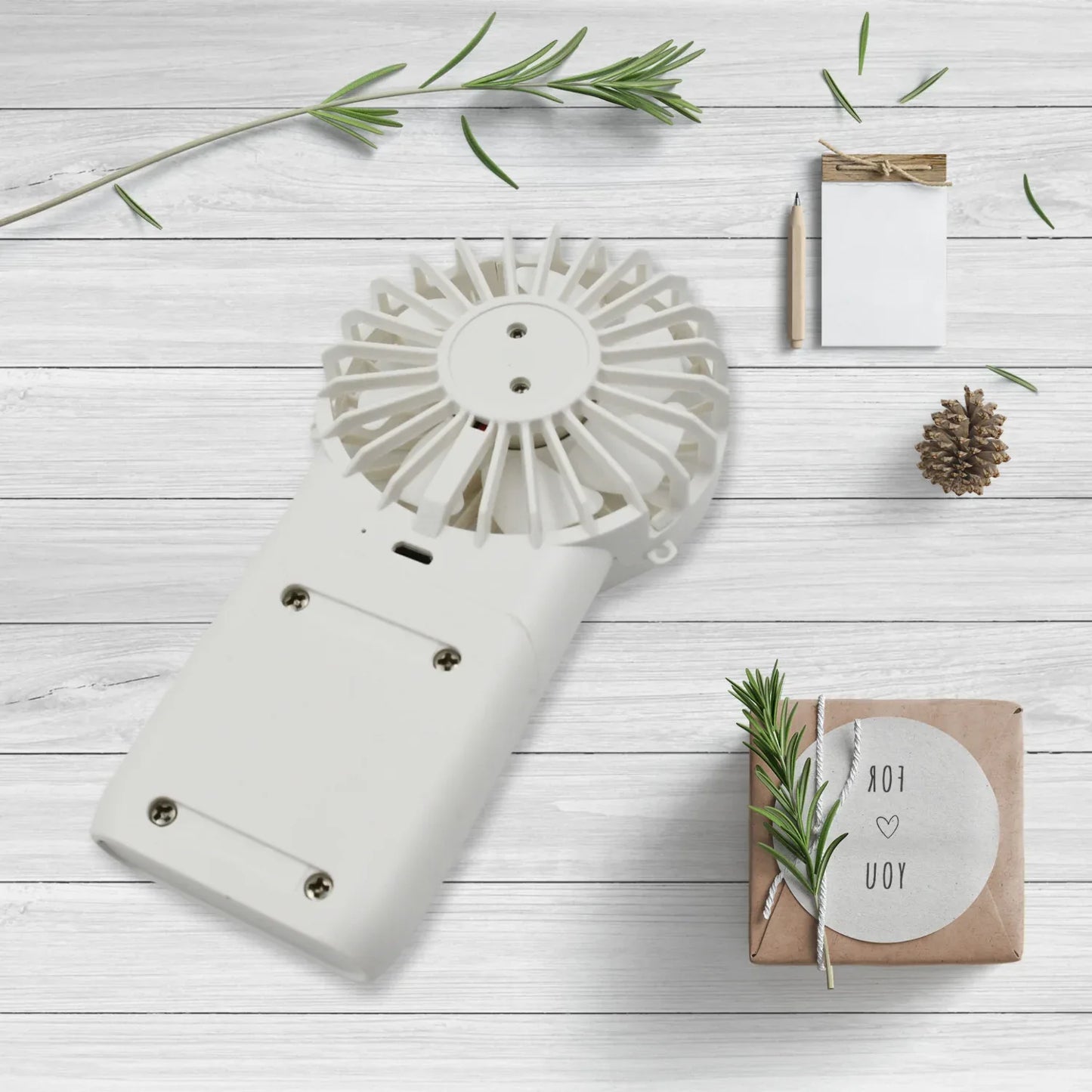 17730 Portable Small Electric Fan Handheld Fan With 3 Modes Usb Rechargeable Mini Student Handheld Class Personal Fan (1 Pc) - Zidbik